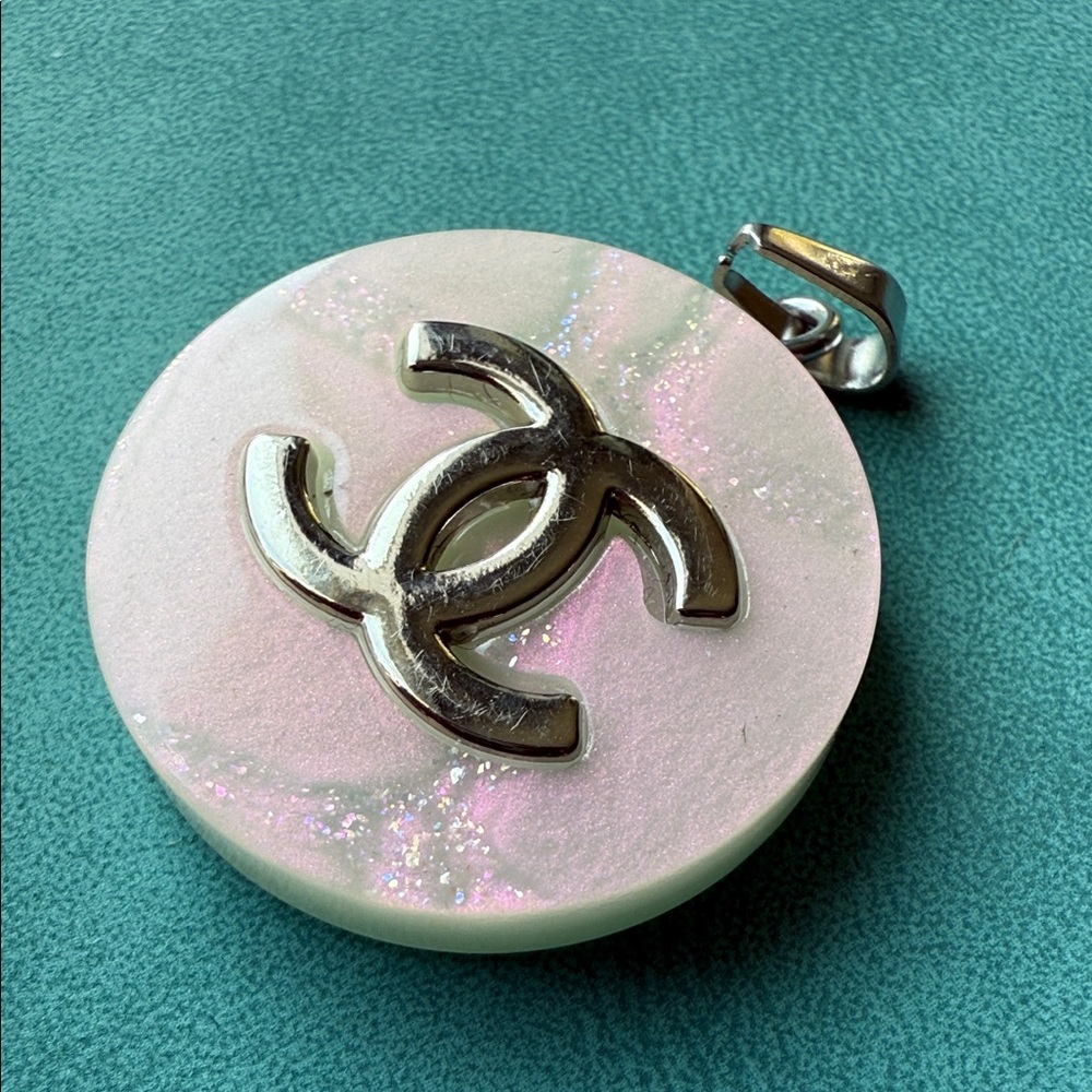 Authentic CHANEL A19V Iridescent Resin Pendant – Made in France 💎